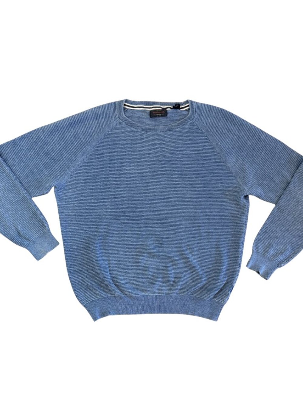 Weatherproof Blue Knit Sweater 100% Cotton Size Large